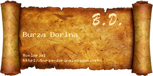 Burza Dorina névjegykártya